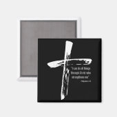 Ich kann alle Dinge durch Christus tun, der mich s Magnet (Vorderseite/Rückseite)