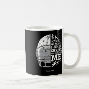 Ich kann alle Dinge durch Christus tun Football Ph Kaffeetasse