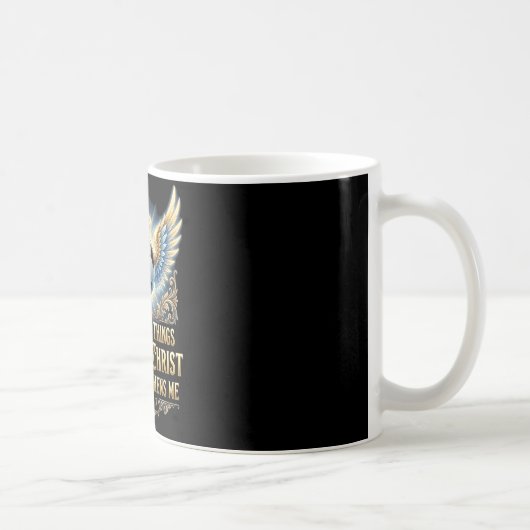 Ich kann alle Dinge durch Christus tun Fußball Gla Kaffeetasse (Rechts)