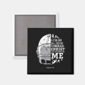 Ich kann alle Dinge durch Christus tun Fußball Phi Magnet (Vorderseite/Rückseite)