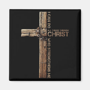 Ich kann alle Dinge durch Christus tun, Kreuz Jesu Magnet