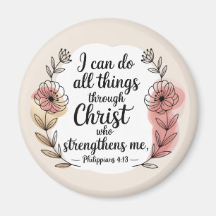 Ich kann alle Dinge durch Christus tun Magnet