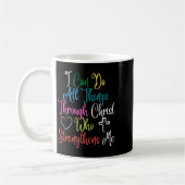 Ich kann alle Dinge durch Christus tun Philipper 4 Kaffeetasse (Links)