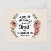 Ich kann alle Dinge durch Christus tun Postkarte (Vorderseite)