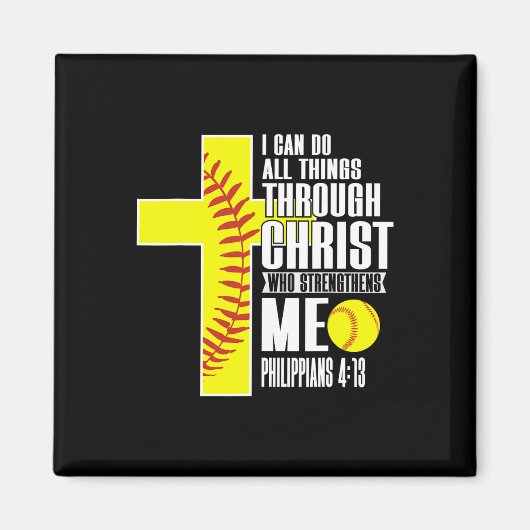 Ich kann alle Dinge durch Christus tun Softll Chri Magnet (Vorne)