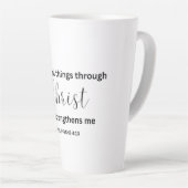 Ich kann alle Dinge durch Christus tun - Tumbler Milchtasse (Rechte Ecke)