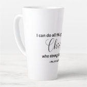 Ich kann alle Dinge durch Christus tun - Tumbler Milchtasse (Linke Ecke)