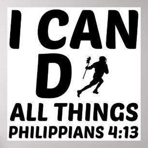 ICH KANN ALLE DINGE LACROSSE TUN POSTER