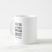 Ich kann alle Dinge Philipper 4:13 Kaffeetasse (Vorderseite Links)