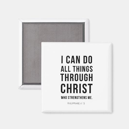 Ich kann alle Dinge Philipper 4:13 Magnet (Vorderseite/Rückseite)