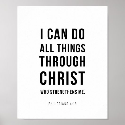 Ich kann alle Dinge Philipper 4:13 Poster (Vorne)