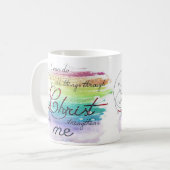 Ich kann alle Dinge tun Kaffeetasse (Vorderseite Links)