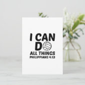 ICH KANN ALLE DINGE VOLLEYBALL TUN DANKESKARTE (Stehend Vorderseite)