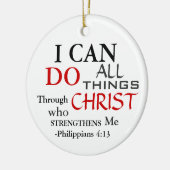 ICH KANN ALLE PHILIPPIER 4:13 MACHEN KERAMIK ORNAMENT (Links)