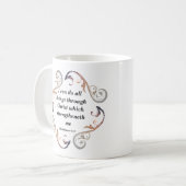 Ich kann alle Sache-Tasse tun Kaffeetasse (Vorderseite Links)