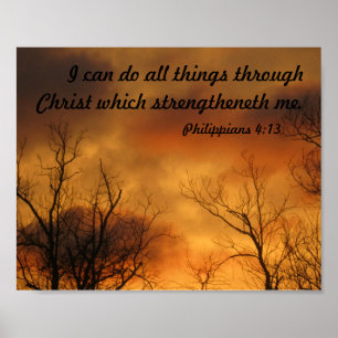 Ich kann alle Sachen durch Christus-Plakat tun Poster