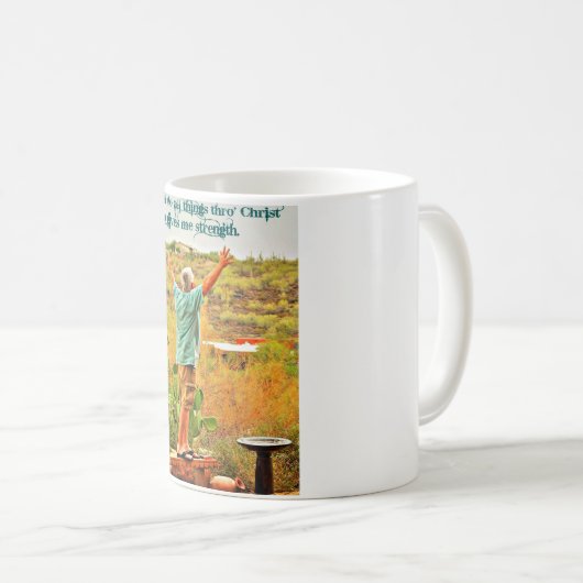 Ich kann alle Sachen Thro Christus tun Kaffeetasse (VorderseiteRechts)