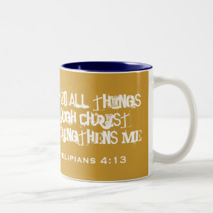 ICH KANN ALLE SACHEN TUN ZWEIFARBIGE TASSE