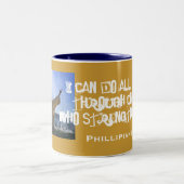 ICH KANN ALLE SACHEN TUN ZWEIFARBIGE TASSE (Mittel)