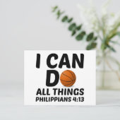 ICH KANN ALLES BASKETBALL MACHEN POSTKARTE (Stehend Vorderseite)