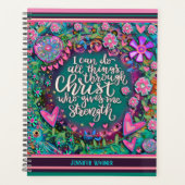 Ich kann alles Bibelverse Hübsche Blüte machen Planer (Vorderseite)