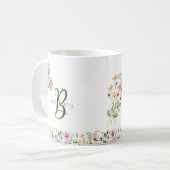 Ich kann alles Bibelverse mit Monogramm machen Kaffeetasse (Vorderseite Links)