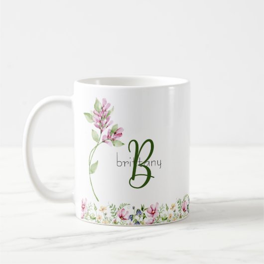 Ich kann alles Bibelverse mit Monogramm machen Kaffeetasse (Links)