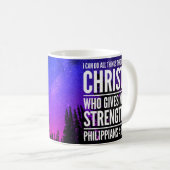 Ich kann alles Christliche Bibelverse machen Kaffeetasse (VorderseiteRechts)