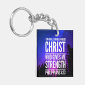 Ich kann alles Christliche Bibelverse machen Schlüsselanhänger (Vorderseite links)