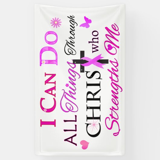 ICH KANN ALLES DURCH CHRIST MACHEN BANNER (Vertikal)