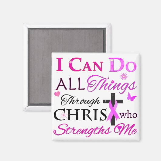 ICH KANN ALLES DURCH CHRIST MACHEN MAGNET (Vorderseite/Rückseite)