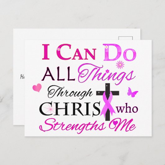 ICH KANN ALLES DURCH CHRIST MACHEN POSTKARTE (Vorne/Hinten)