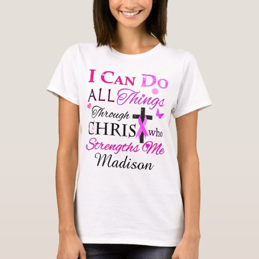 ICH KANN ALLES DURCH CHRIST MACHEN T-Shirt (Vorderseite)