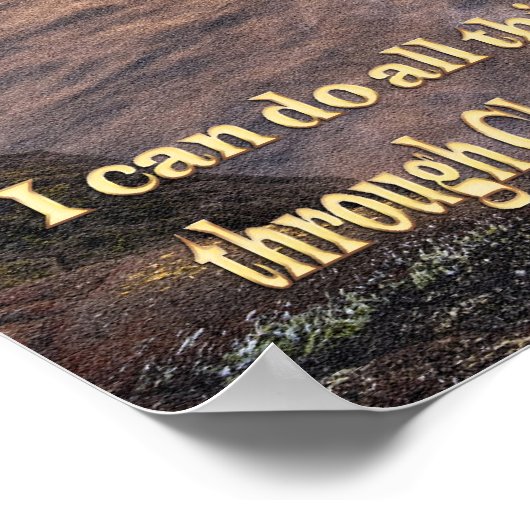 Ich kann alles durch Christ tun Poster (Ecke)