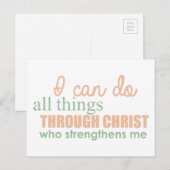 Ich kann alles durch Christ tun Postkarte (Vorne/Hinten)
