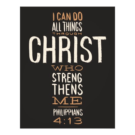 Ich kann alles durch Christi Bibelverse tun Fotodruck (Vorne)