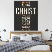 Ich kann alles durch Christi Bibelverse tun Leinwanddruck (Insitu (Schlafzimmer))