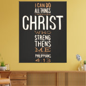 Ich kann alles durch Christi Bibelverse tun Leinwanddruck (Insitu (Wohnzimmer))