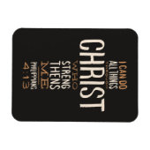 Ich kann alles durch Christi Bibelverse tun Magnet (Horizontal)