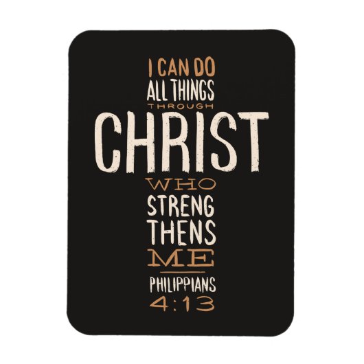 Ich kann alles durch Christi Bibelverse tun Magnet (Vertikal)