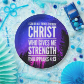 Ich kann alles durch Christi Bibelverse tun Pappteller (Party)