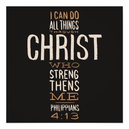 Ich kann alles durch Christi Bibelverse tun Poster (Vorderseite)