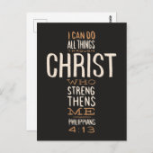 Ich kann alles durch Christi Bibelverse tun Postkarte (Vorne/Hinten)