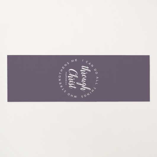 Ich kann alles durch Christi Pflaumengebet oder Yogamatte (Rückseite (Horizontal))