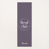 Ich kann alles durch Christi Pflaumengebet oder Yogamatte (Vorderseite)