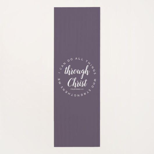 Ich kann alles durch Christi Pflaumengebet oder Yogamatte (Rückseite)