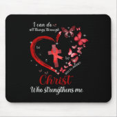 Ich kann alles durch Christi-Sichelzellanäwa mache Mousepad (Vorne)