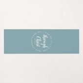 Ich kann alles durch Christlich Blau Grün tun Yogamatte (Rückseite (Horizontal))