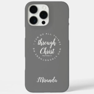 Ich kann alles durch Christliche Schrift grau tun iPhone 16 Pro Max Hülle