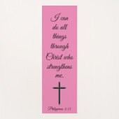 Ich kann alles durch Christliche Schrift tun Yogamatte (Vorderseite)